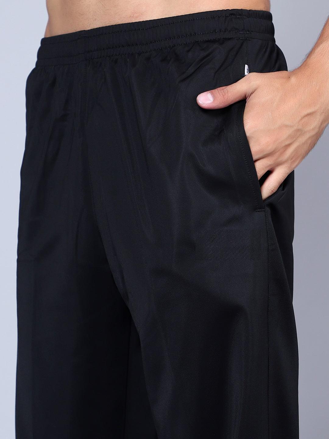 Shiv Naresh Men Color blocked Black and Sky Blue Racer suit Tracksuit