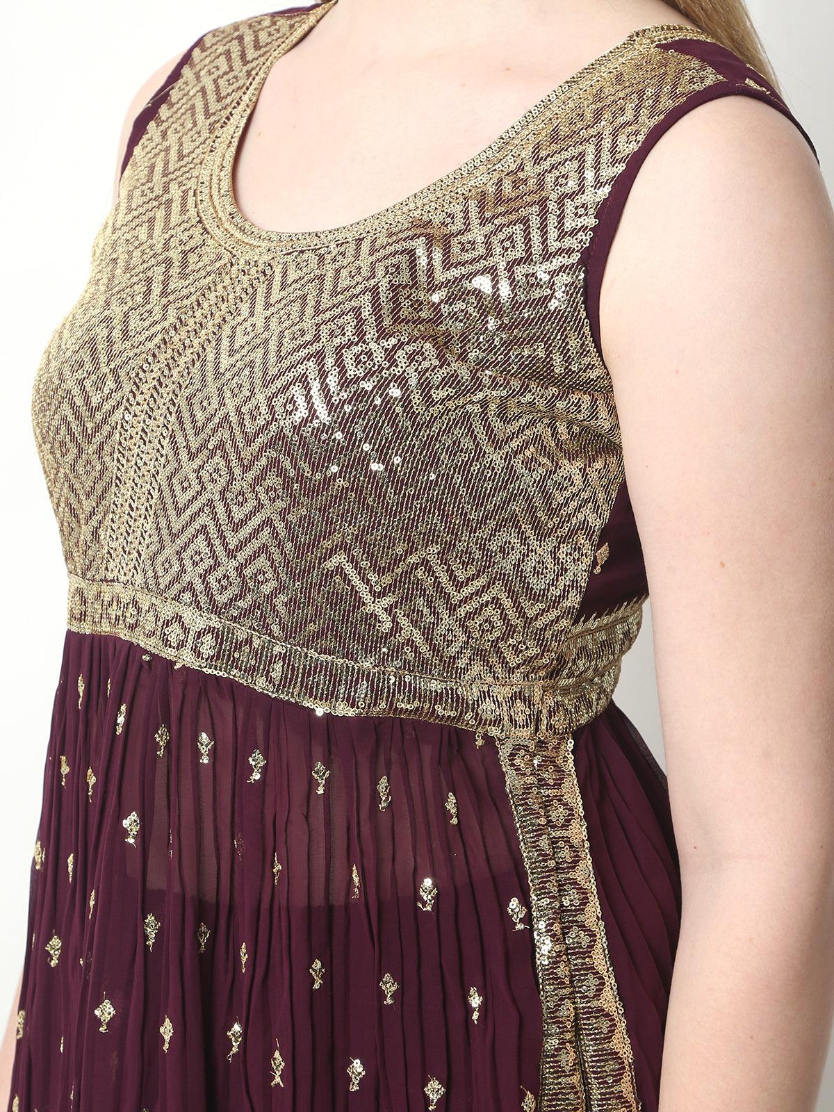 Rayon Embroidery Nyra Cut Kurti With Pants and Dupatta Set For Womens