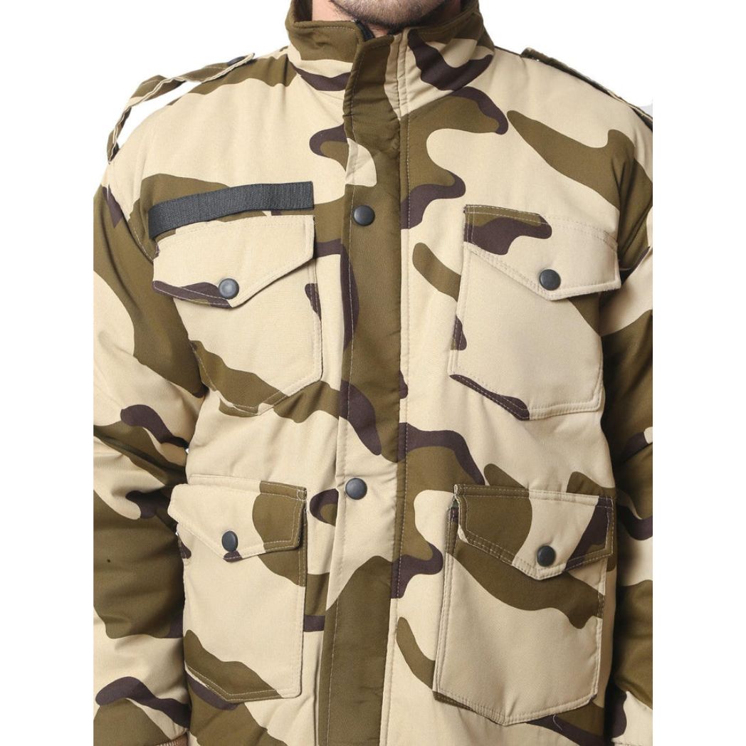CISF Men Printed Quilted Jacket