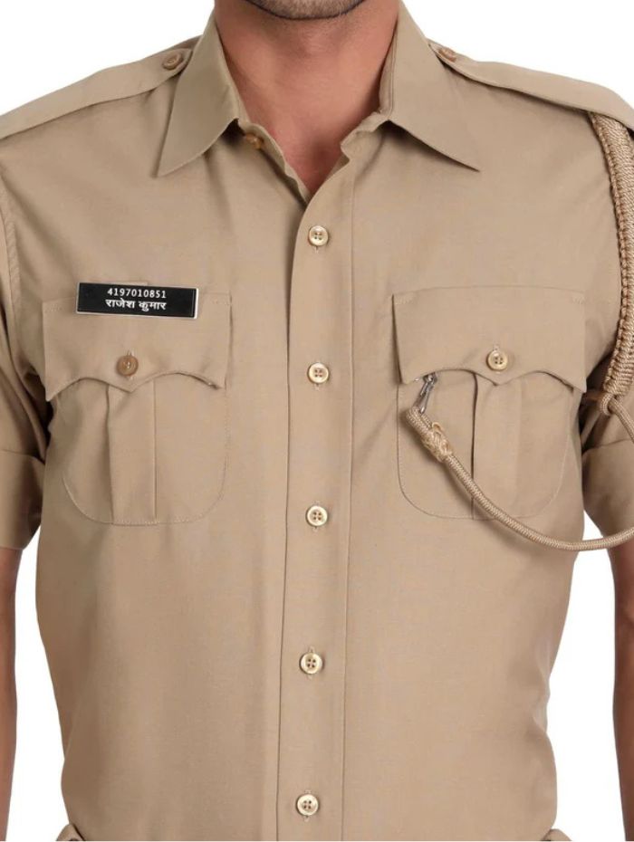 Police Khaki Half Sleeves Shirt and Trouser - Uniform/Vardi