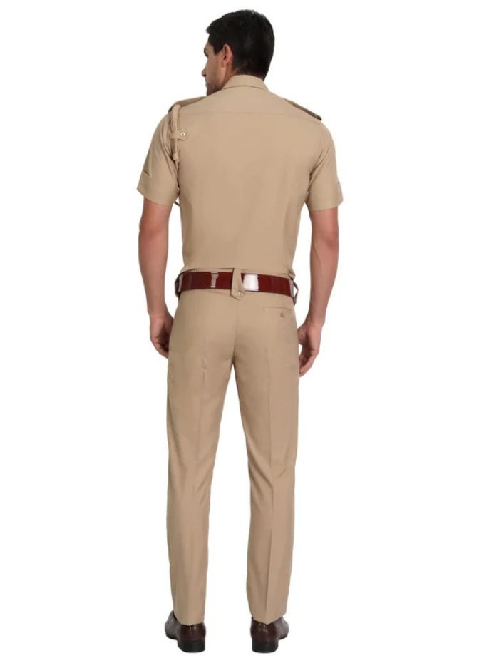Police Khaki Half Sleeves Shirt and Trouser - Uniform/Vardi