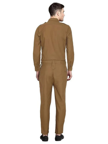 Men's cotton blend Uniform Dress_khaki