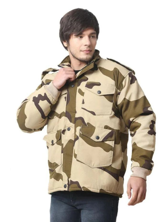 CISF Men Printed Quilted Jacket