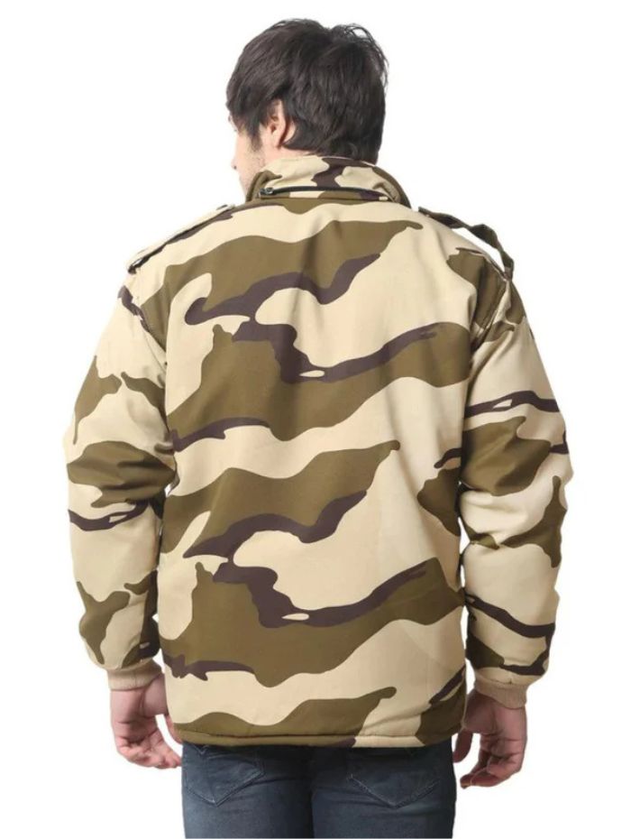 CISF Men Printed Quilted Jacket