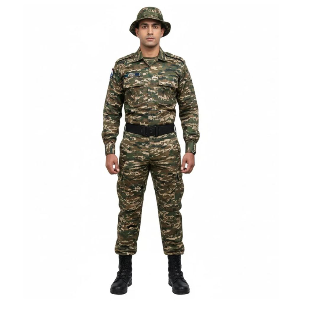 CRPF Camouflage Fabric  Durable Uniform Cloth | Military & Tactical Use