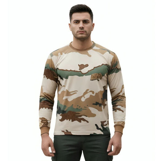 ITBP Original Camouflage Fabric T-Shirt , Durable & Breathable Army Wear Full Sleeves