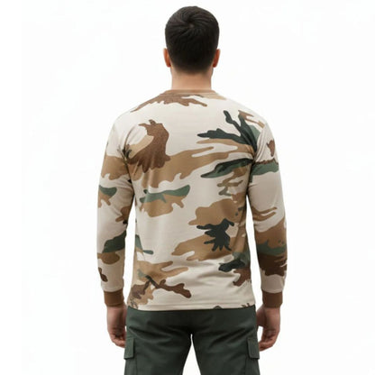 ITBP Original Camouflage Fabric T-Shirt , Durable & Breathable Army Wear Full Sleeves