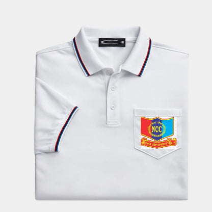 Girl's for NCC Uniform T-Shirt & Cap Combo | National Cadet Corps White Polo Tee with NCC Logo Cap
