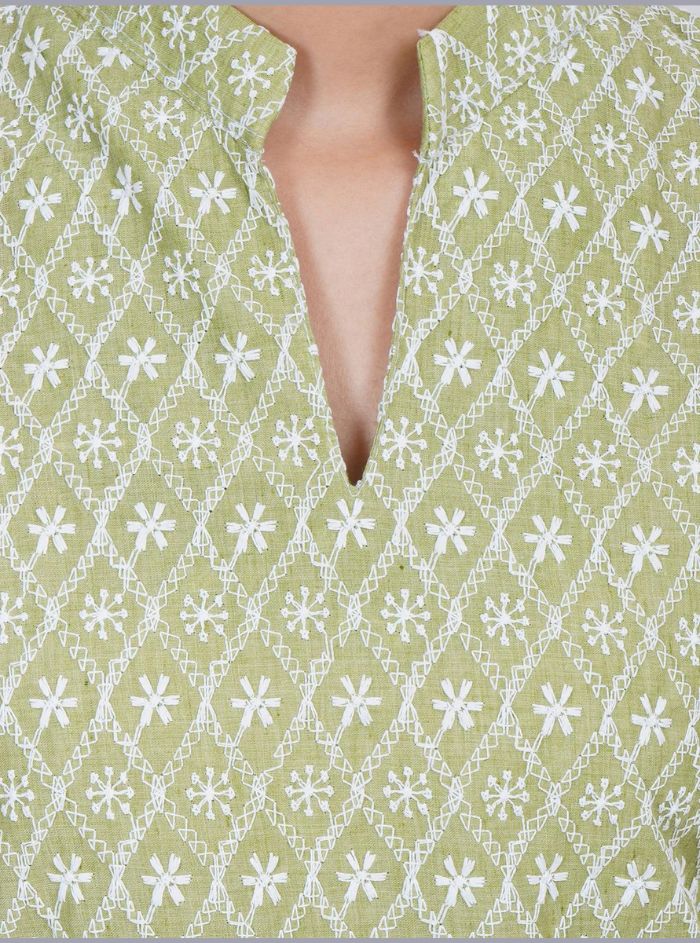 Women Mehandi Kurta and Palazzo Set Pure Cotton