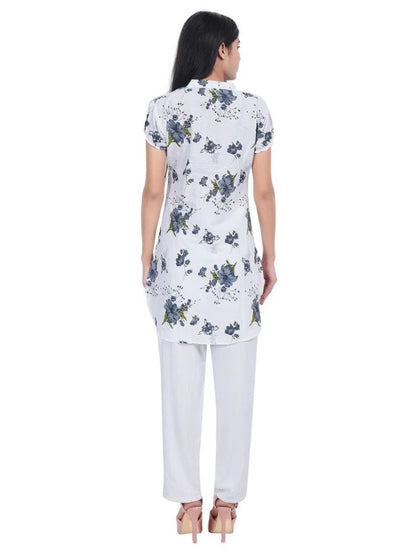 Women Red-Grey Printed Straight Kurta Pack Of 2