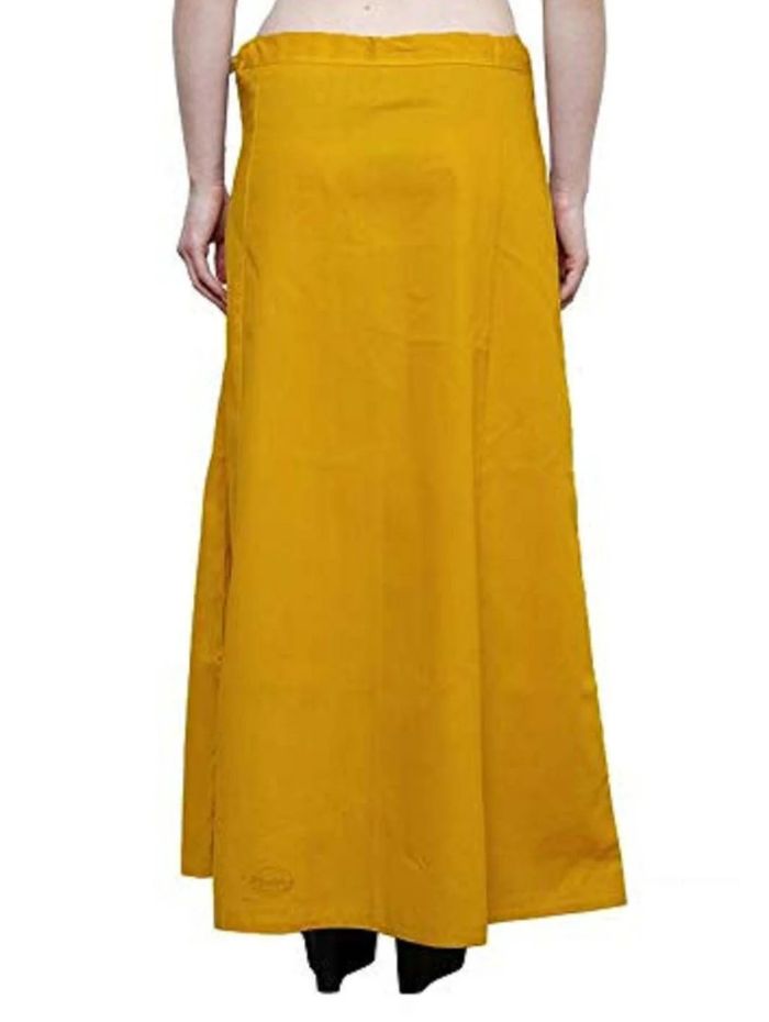 Clothing woman's Elegant Look Ethnic Wear Cotton Petticoat Gold Pack of 1