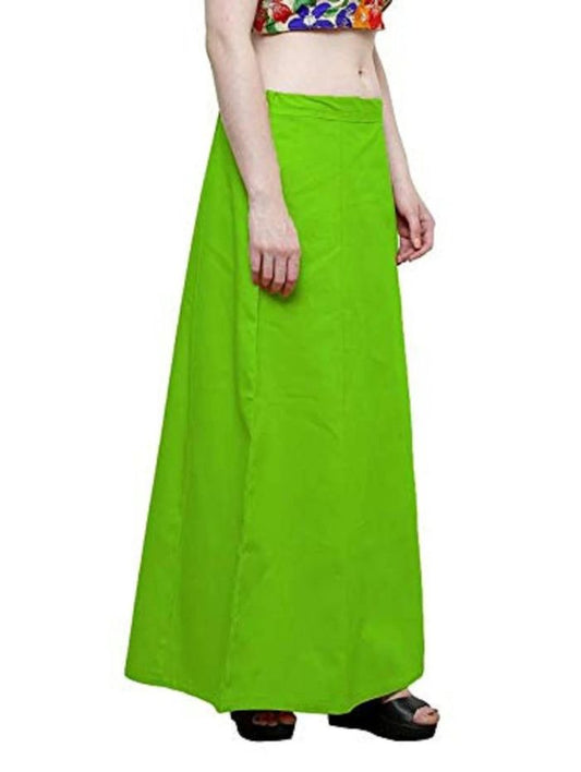 Clothing woman's Elegant Look Ethnic Wear Cotton Petticoat Perrot Green Pack of 1