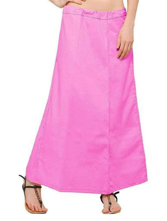Clothing woman's Elegant Look Ethnic Wear Cotton Petticoat Pink Pack of 1