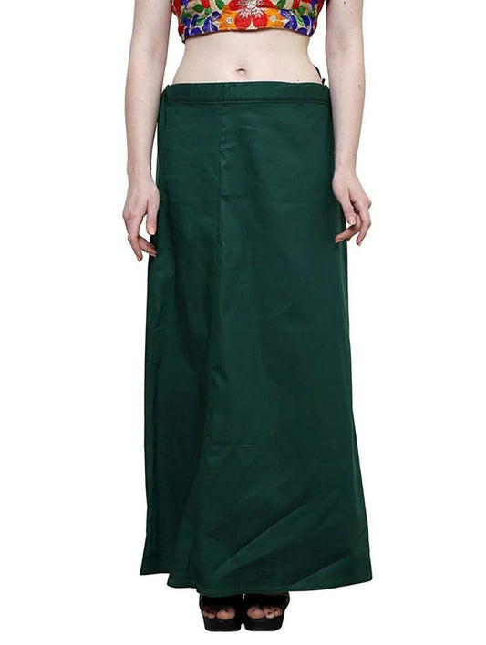Clothing woman's Elegant Look Ethnic Wear Cotton Petticoat Mungia Green Pack of 1