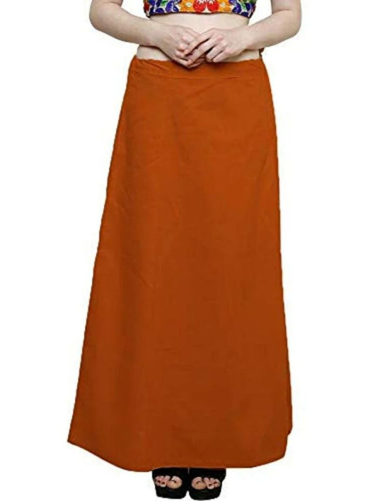 Clothing woman's Elegant Look Ethnic Wear Cotton Petticoat Mustard Pack of 1