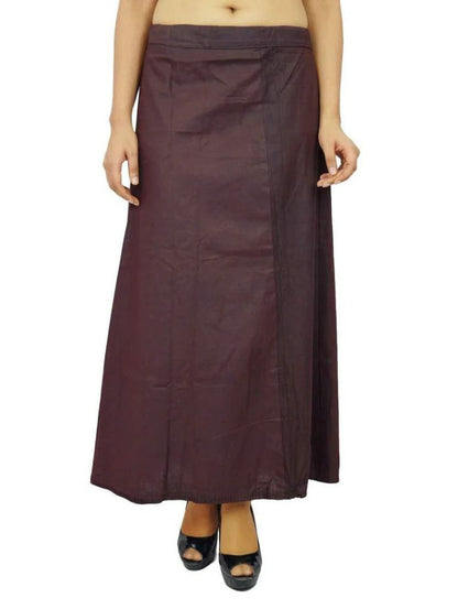 Clothing woman's Elegant Look Ethnic Wear Cotton Petticoat Coffee Pack of 1