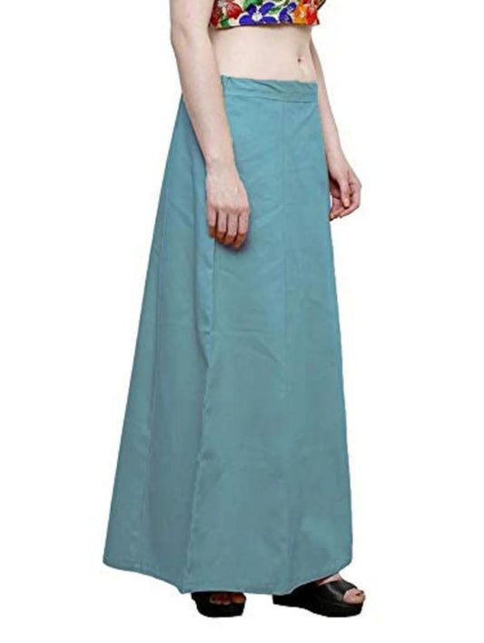 Clothing woman's Elegant Look Ethnic Wear Cotton Petticoat Blue Pack of 1