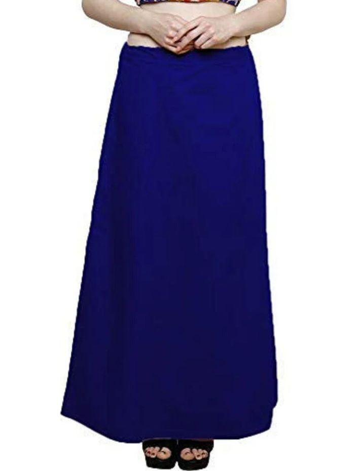 Clothing woman's Elegant Look Ethnic Wear Cotton Petticoat Blue Pack of 1