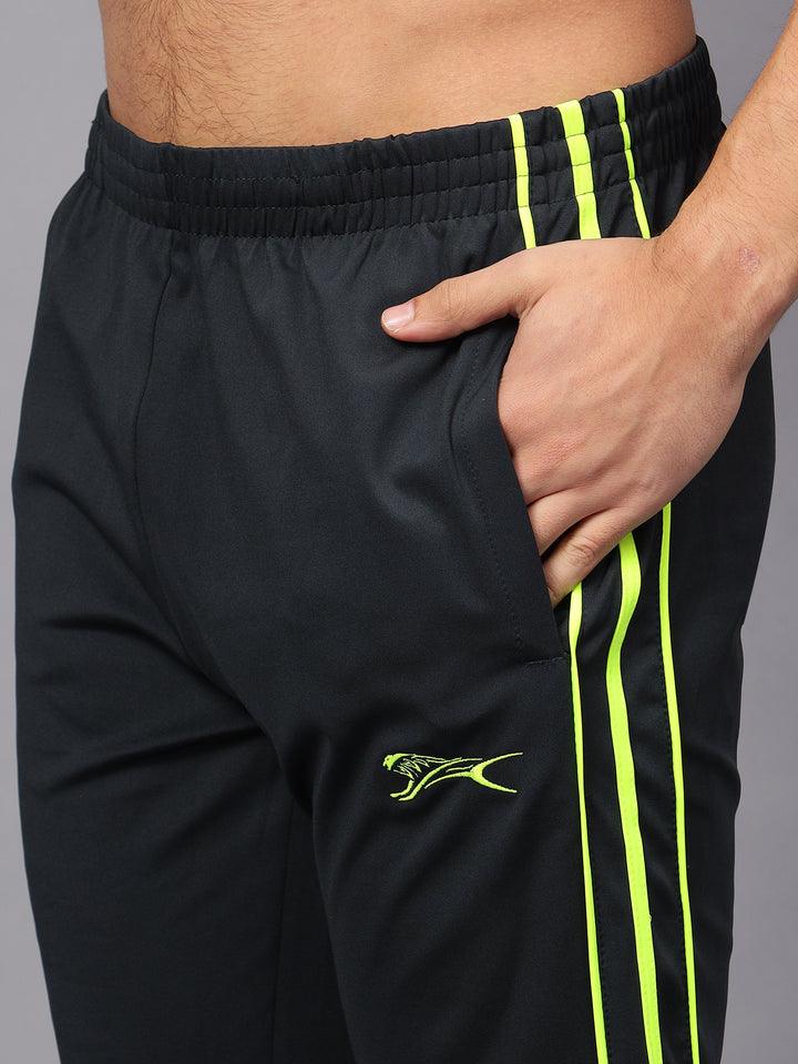 Shivnaresh Men's Tracksuit |106M_Interelock Lycra|Dark Grey Lemon