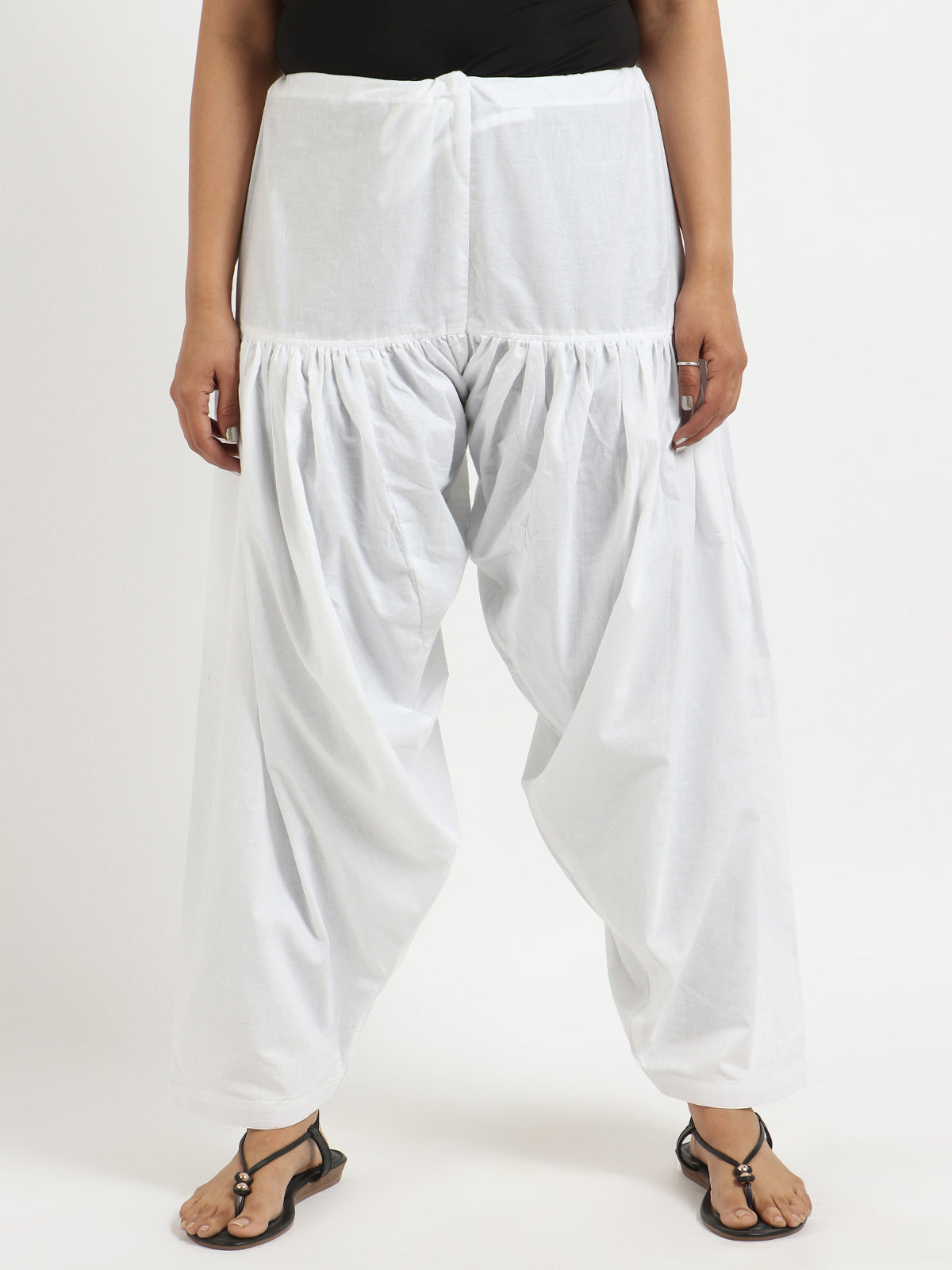 Pure Cotton White Patiala Salwar – Breathable & Lightweight