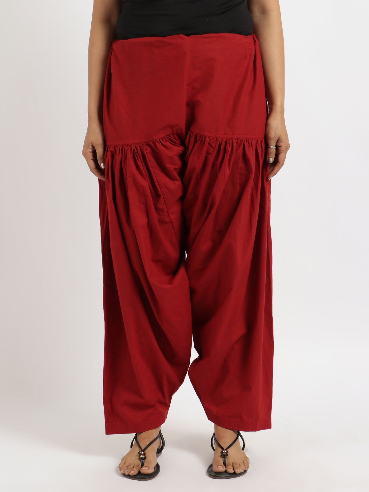 Pure Cotton Maroon Patiala Salwar – Breathable & Lightweight
