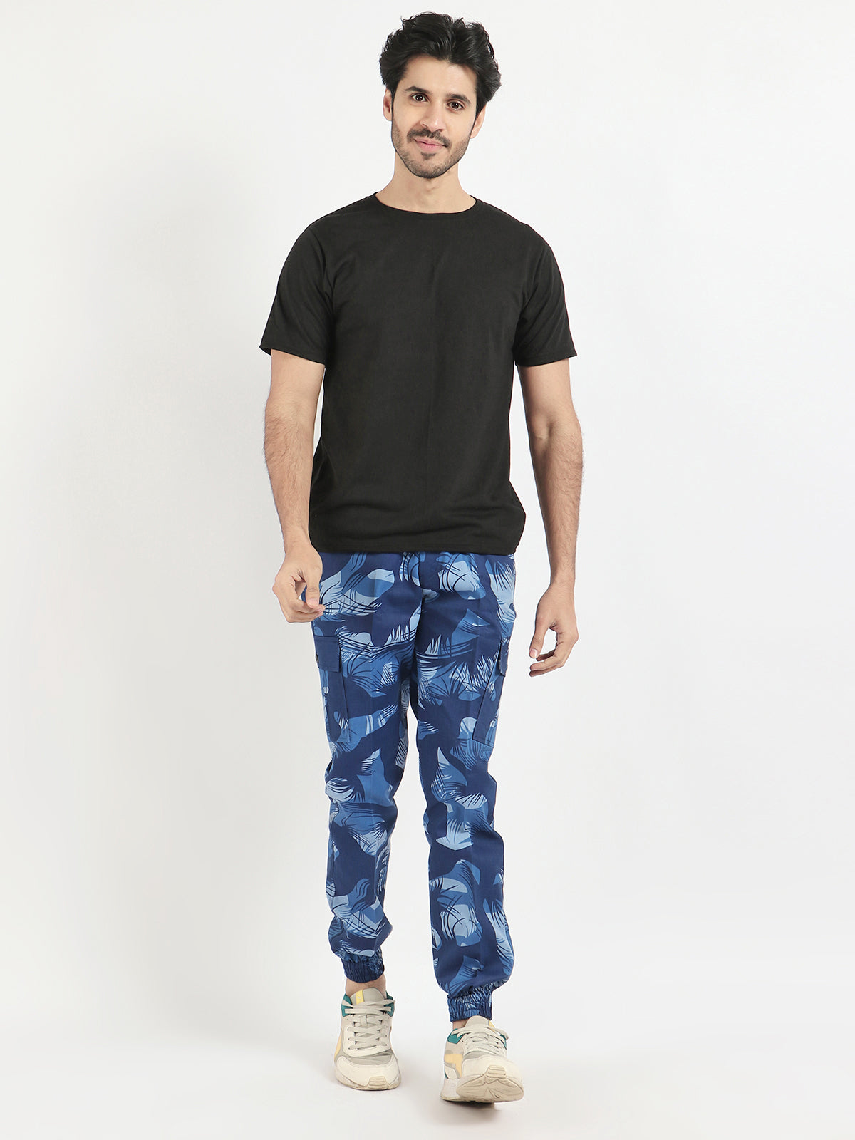 Present For Men Blue Cotton Stylish Camouflage Pants for Every Adventure, commonly used in military and outdoor apparel
