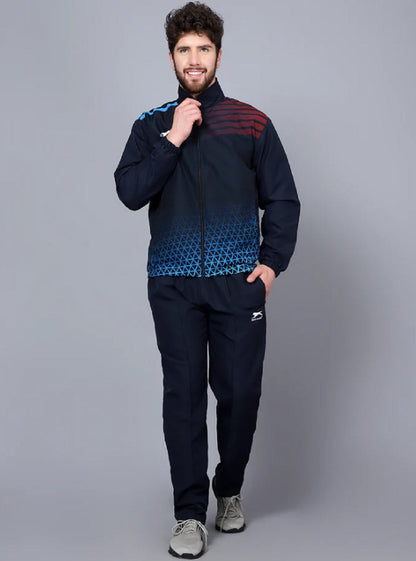 Shiv Naresh Men Navy Cyan Maroon Fit-burst tracksuit 989 T.Z-USA
