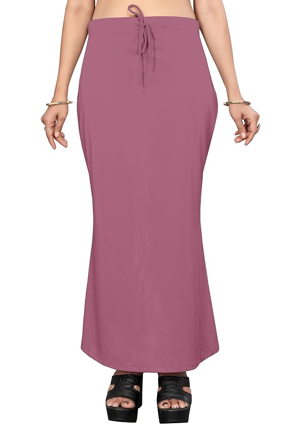 Trendzmy Apparels Saree Shapewear Onion Color for Women's | Lycra Stretchable Under Skirts Petticoat | Fish Cut for Everyday Comfort Wear