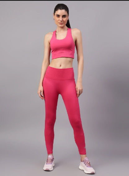 Shiv Naresh Women Fuchsia Core Fit Seamless Gym Workout Set