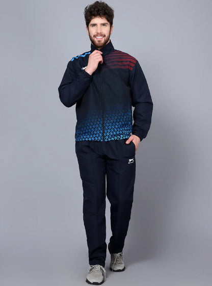 Shiv Naresh Men Navy Cyan Maroon Fit-burst tracksuit 989 T.Z