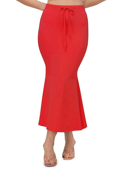 Trendzmy Apparels Saree Shapewear Red Color for Women's | Lycra Stretchable Under Skirts Petticoat | Fish Cut for Everyday Comfort Wear