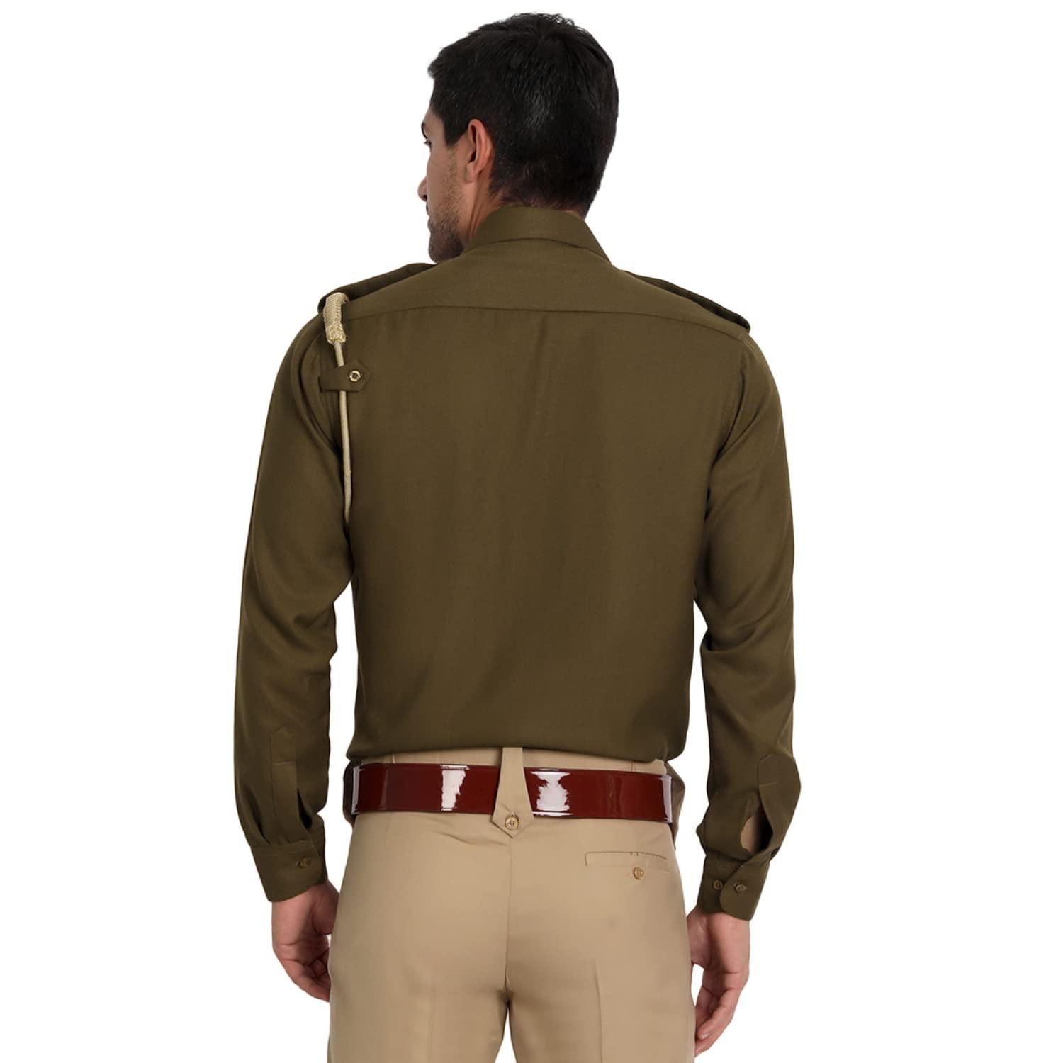 Police Winter Warm Angola Shirt - Uniform/Vardi (Olive Green)