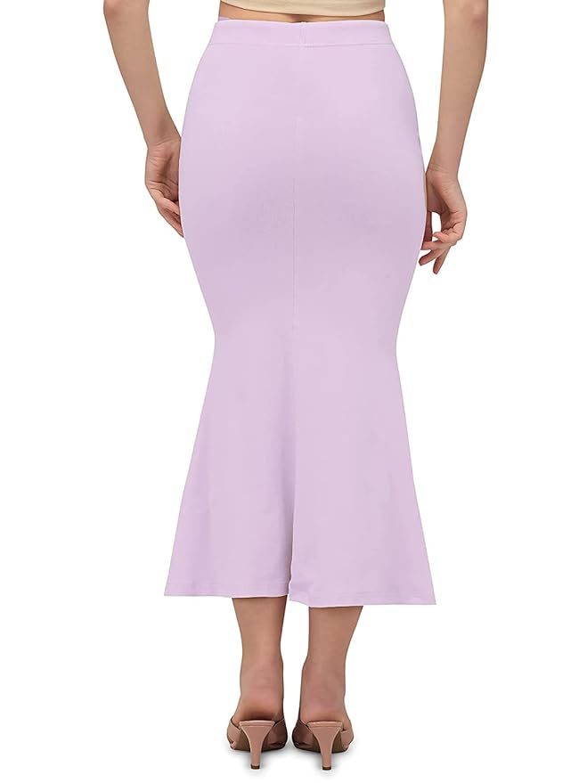 Apparels Saree Shapewear Lavender Color for Womens | Lycra Strechable Under Skirts Petticoat | Fish Cut for Everyday Comfort Wear