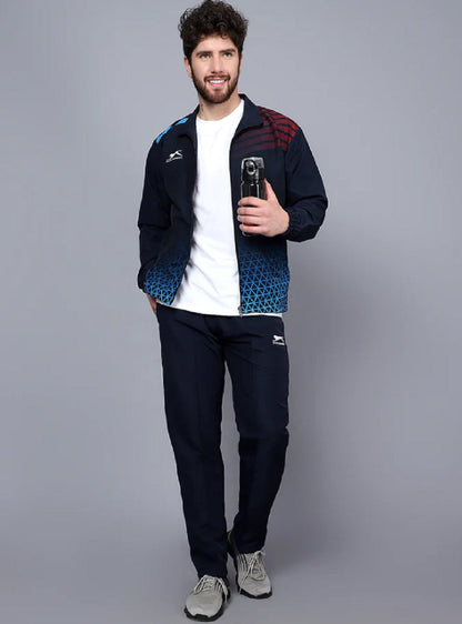 Shiv Naresh Men Navy Cyan Maroon Fit-burst tracksuit 989 T.Z-USA