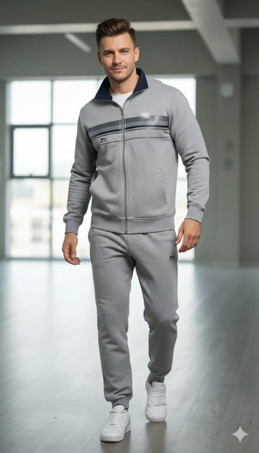 Shiv Naresh Men’s Winter Woollen Tracksuit | Premium Fleece-Lined Warm Sportswear | Full-Zip Jacket & Jogger Set