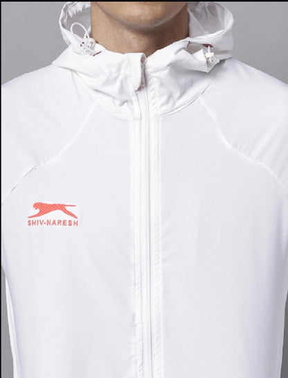 Shiv Naresh White Sports Training Tracksuit