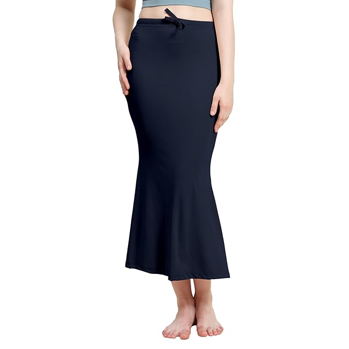Apparels Saree Shapewear Navy Blue Color for Women's | Lycra Stretchable Under Skirts Petticoat | Fish Cut for Everyday Comfort Wear 3XL