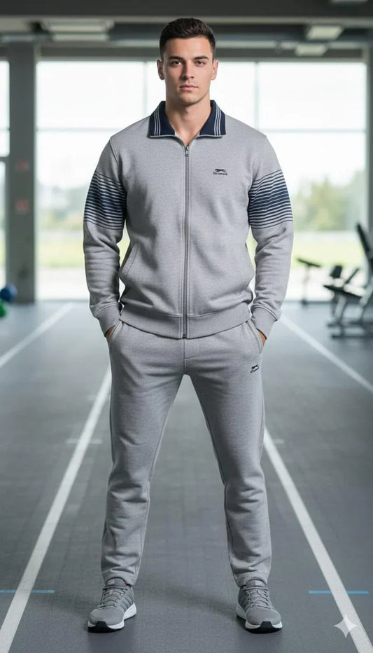 Shiv Naresh Men’s Winter Woollen Tracksuit | Premium Fleece-Lined Full-Zip Sports Jacket & Joggers | Warm Gym & Outdoor Activewear-USA