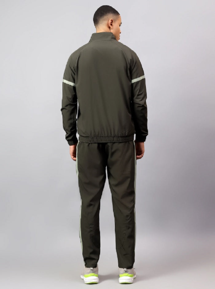 Shiv Naresh Olive/Pista Men's Tracksuit