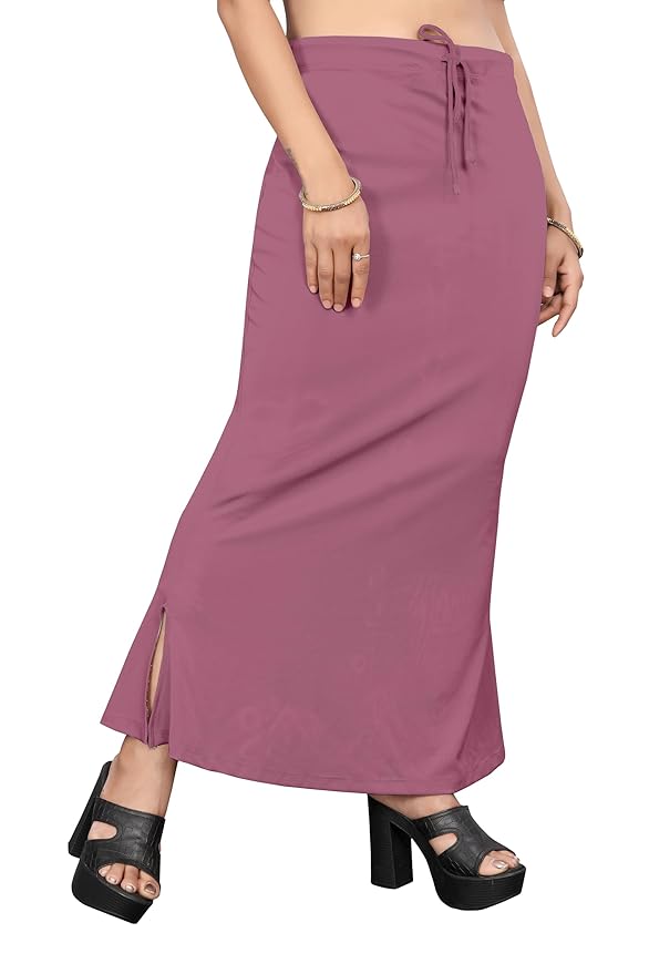 Apparels Saree Shapewear Onion Color for Women's | Lycra Stretchable Under Skirts Petticoat | Fish Cut for Everyday Comfort Wear