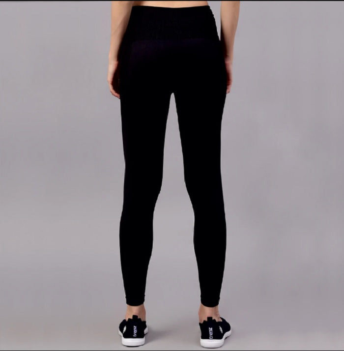 Shiv Naresh Black Women's Seamless Gym Leggings