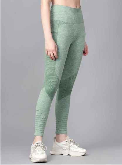Shiv Naresh Green Women's Power Stretch Leggings