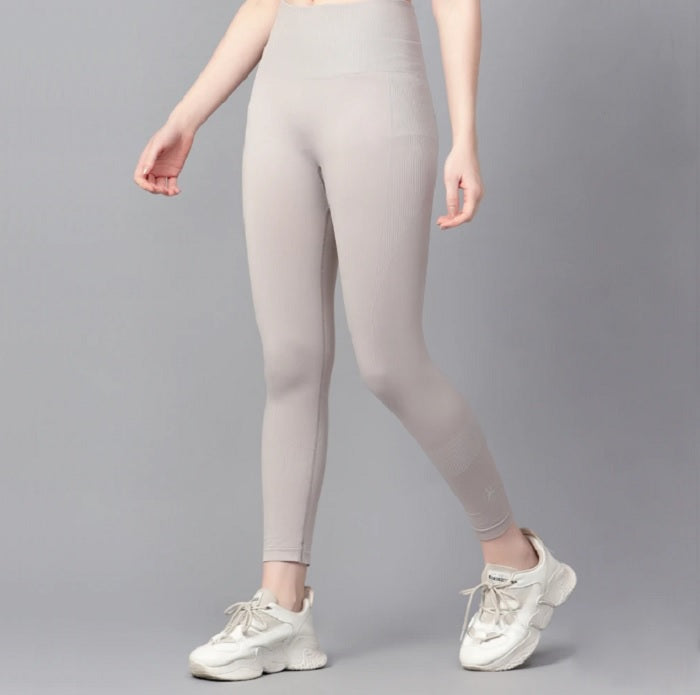 Shiv Naresh Grey Women's Seamless Gym Leggings