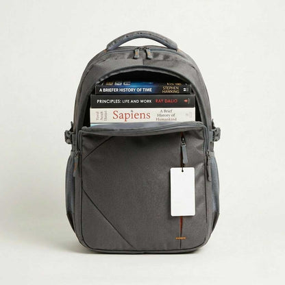 Grey Backpack 30L | Durable Lightweight School, College & Office Bag with Multi Compartments | Water-Resistant Everyday Laptop Backpack