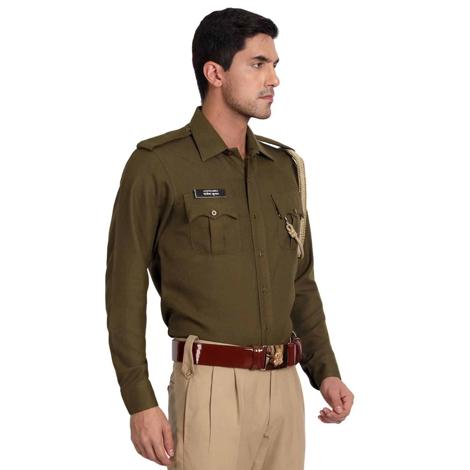 Police Winter Warm Angola Shirt - Uniform/Vardi (Olive Green)