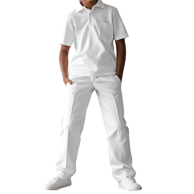 Full Pant - Elastic Waistband | Uniform Trousers for Boys and Girls White