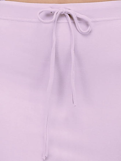 Trendzmy Apparels Saree Shapewear Lavender Color for Womens | Lycra Strechable Under Skirts Petticoat | Fish Cut for Everyday Comfort Wear