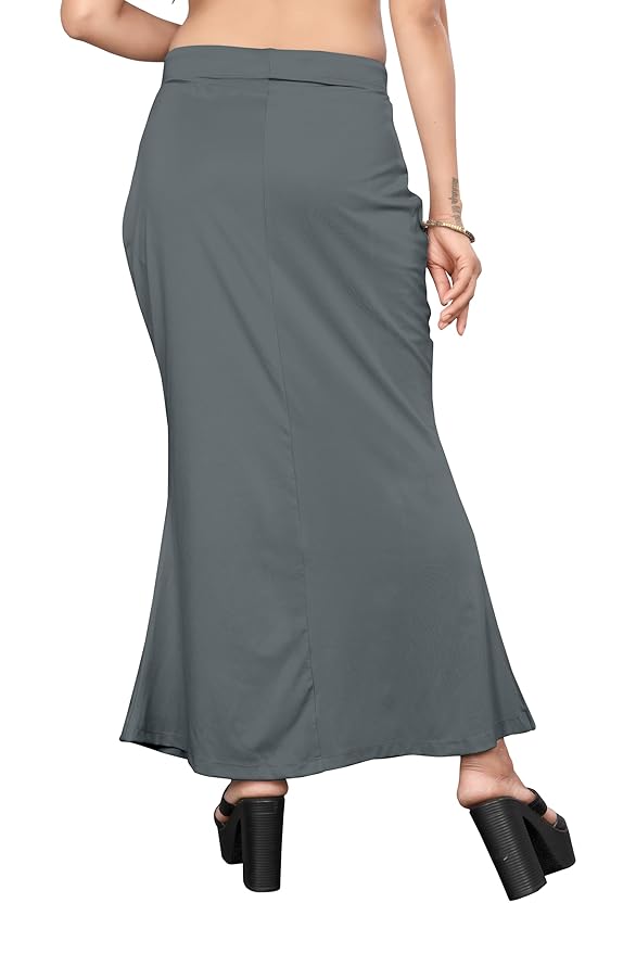 Apparels Saree Shapewear Gloomy Gray Color for Womens | Lycra Strechable Under Skirts Petticoat | Fish Cut for Everyday Comfort Wear