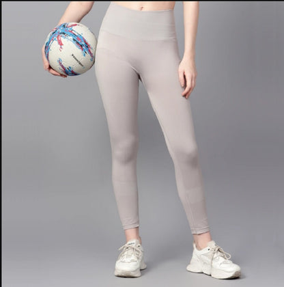 Shiv Naresh Grey Women's Seamless Gym Leggings