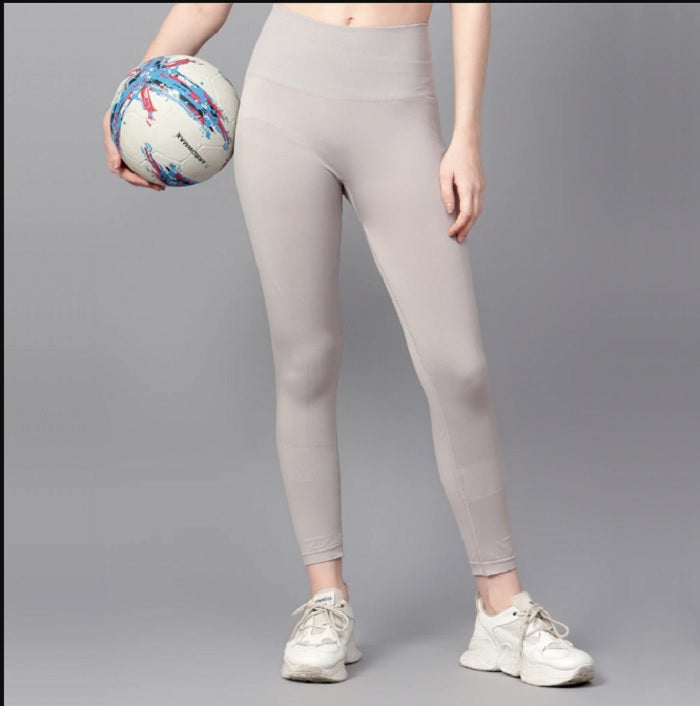 Shiv Naresh Grey Women's Seamless Gym Leggings L